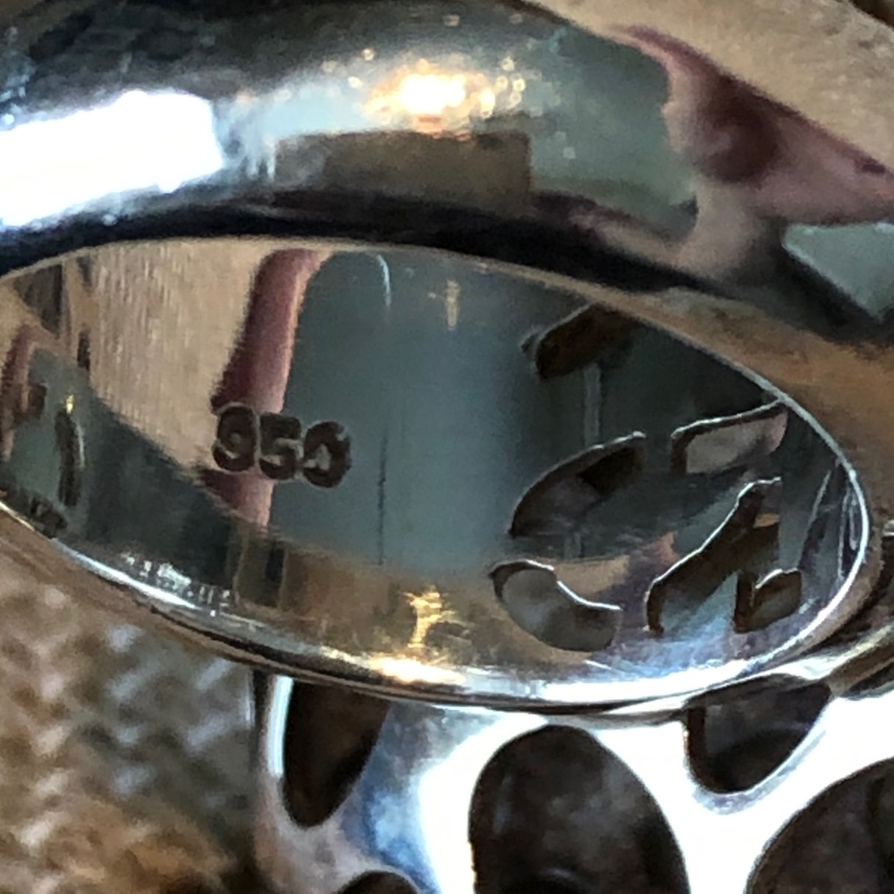 .950 Silver Statement Bubble Ring And Earrings Je… - image 4